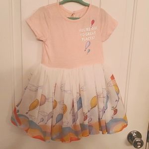 2T Pink White Peach Aqua Lavender Pastel Dr. Seuss Party Dress